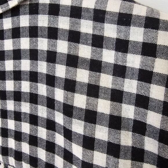 NWOT J JILL CHECKERED/ PLAID HALF BUTTONED SOFT COTTON LONGSLEEVES TOP SMALL - Picture 10 of 15